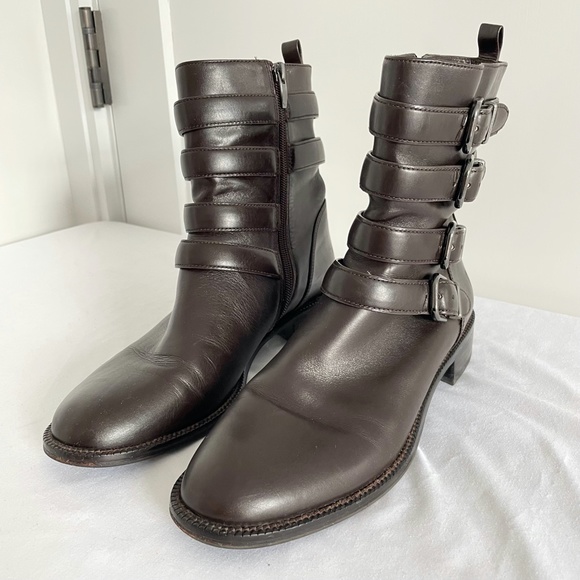Via Spiga Bara Moto Boot Dark Brown Size 9.5 / EU 41 - Picture 3 of 7
